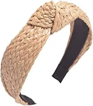 ZAHSY Straw Knotted Headband Head Band Summer Wide Headbands for Women Headwear Twist Knot Hairbands Raffia Rattan Headband for Girls Holiday Hair Accessories ZAHSY Straw Knotted Headband Head Band Summer Wide Headbands for Women Headwear Twist Knot Hairbands Raffia Rattan Headband for Girls Holiday Hair Accessories