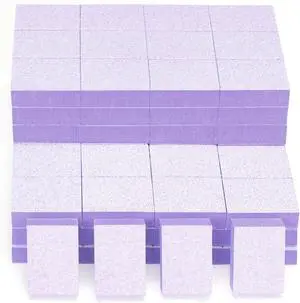 Nail Buffer Block - 100 Pcs Mini Buffers 80/100 Grit 2 Way Purple | 1.3" Long, High-elastic Sponge, Washable & Reusable, Natural Nails Cleanup & Prep , Small Buffing Kits, Travel Size, Home DIY Nail Buffer Block - 100 Pcs Mini Buffers 80/100 Grit 2 Way Purple | 1.3" Long, High-elastic Sponge, Washable & Reusable, Natural Nails Cleanup & Prep , Small Buffing Kits, Travel Size, Home DIY