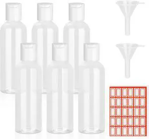 6 Pack Travel Bottles for Toiletries, 3.4 oz Travel Bottles TSA Approved Leakproof Plastic Empty Bottles, Toiletry Containers with Labels for Shampoo Conditioner Lotion Travel Essentials Accessories 6 Pack Travel Bottles for Toiletries, 3.4 oz Travel Bottles TSA Approved Leakproof Plastic Empty Bottles, Toiletry Containers with Labels for Shampoo Conditioner Lotion Travel Essentials Accessories