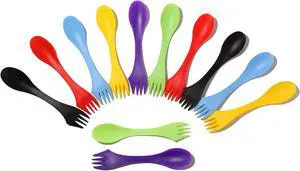 Arroyner 30Pcs Plastic Sporks Tritan Sporks 3 in 1 Travel Fork for Camping, Travel, Home, Restaurant (7 Inch) Arroyner 30Pcs Plastic Sporks Tritan Sporks 3 in 1 Travel Fork for Camping, Travel, Home, Restaurant (7 Inch)