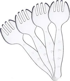 Plasticpro Disposable Plastic Serving Forks Durable Heavy Duty Premium Serving Utensils Clear Pack of 4 Plasticpro Disposable Plastic Serving Forks Durable Heavy Duty Premium Serving Utensils Clear Pack of 4