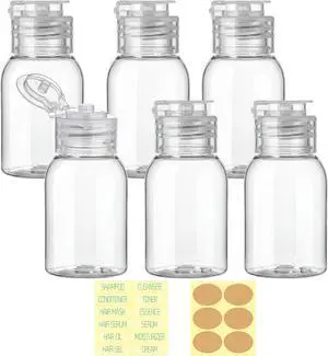 Travel Bottles for Toiletries 6 Pack 2.2oz Leak Proof Containers | Wide Mouth, TSA Approved, Refillable Squeeze Bottles with Flip Cap, for Shampoo Conditioner Body Wash Lotion(Clear) Travel Bottles for Toiletries 6 Pack 2.2oz Leak Proof Containers | Wide Mouth, TSA Approved, Refillable Squeeze Bottles with Flip Cap, for Shampoo Conditioner Body Wash Lotion(Clear)