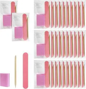 Lokyango Disposable Manicure Tool Kit (Pink, Count, 40, 80/100 Grit) | Individually Package, Mini Nail Buffer, Nail File, Wood Stick, Press on Nail Tool Kit Nail Packaging Kit for Salon Home Lokyango Disposable Manicure Tool Kit (Pink, Count, 40, 80/100 Grit) | Individually Package, Mini Nail Buffer, Nail File, Wood Stick, Press on Nail Tool Kit Nail Packaging Kit for Salon Home