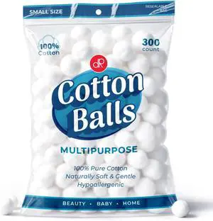 DecorRack 300 Small Cotton Balls, 100% Natural Cotton, Soft and Absorbent DecorRack 300 Small Cotton Balls, 100% Natural Cotton, Soft and Absorbent