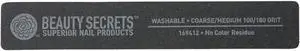 Beauty Secrets 100/180 Rectangular Black Cushion Nail File Black Beauty Secrets 100/180 Rectangular Black Cushion Nail File Black