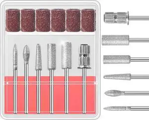 12Pcs Nail Drill bits Set,Professional Nail Art Tools Set for Acrylic Art,with 6 pcs Sanding Bands for Manicure & Pedicure Crystal Nail Files,Perfect for Nail Salons & Beauty 12Pcs Nail Drill bits Set,Professional Nail Art Tools Set for Acrylic Art,with 6 pcs Sanding Bands for Manicure & Pedicure Crystal Nail Files,Perfect for Nail Salons & Beauty