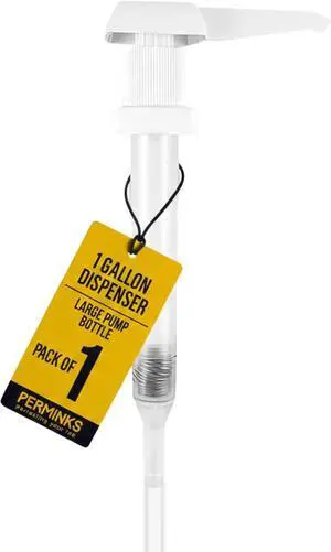 PERMINKS Premium 1 Gallon Pump Dispenser, 1 oz Per Stroke Square Head Pump for Gallon Jug (38/400), Leak-Proof Industrial Design, Bottle Pump for Shampoo, Detergent, Syrups & Epoxy, BPA Free (1 Pack) PERMINKS Premium 1 Gallon Pump Dispenser, 1 oz Per Stroke Square Head Pump for Gallon Jug (38/400), Leak-Proof Industrial Design, Bottle Pump for Shampoo, Detergent, Syrups & Epoxy, BPA Free (1 Pack)