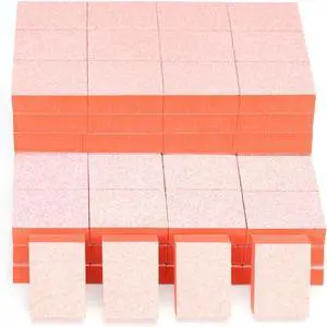 Nail Buffer Block - 100 Pcs Mini Buffers 80/100 2 Way Grit Orange | 1.3" Long, High-elastic Sponge, Washable & Reusable, Natural Nails Cleanup & Prep , Small Buffing Kits, Travel Size, Home DIY Nail Buffer Block - 100 Pcs Mini Buffers 80/100 2 Way Grit Orange | 1.3" Long, High-elastic Sponge, Washable & Reusable, Natural Nails Cleanup & Prep , Small Buffing Kits, Travel Size, Home DIY