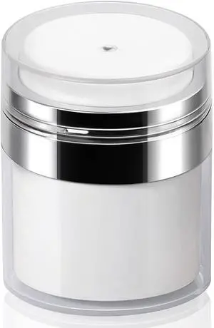 Airless Pump Jar Cosmetic Containers Lotion Bottles for Skincare, 1.0 Oz | Pump Press & Light-Proof Cosmetic Protection, Portable For Multiple, Durable & Leak-Proof Design, Reusable & Refillable Airless Pump Jar Cosmetic Containers Lotion Bottles for Skincare, 1.0 Oz | Pump Press & Light-Proof Cosmetic Protection, Portable For Multiple, Durable & Leak-Proof Design, Reusable & Refillable