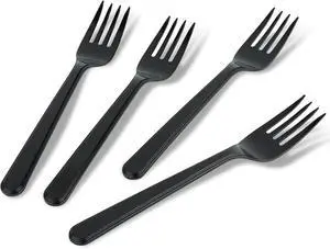 PlasticPro 50 Pack Heavy Weight Plastic Forks Black Disposable Forks Plastic Cutlery Set PlasticPro 50 Pack Heavy Weight Plastic Forks Black Disposable Forks Plastic Cutlery Set