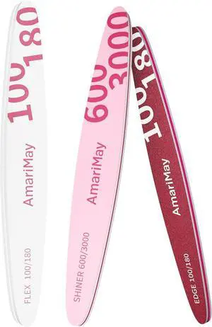 Nail File Combo, 3 Pcs of 100/180 Edge Tile, 100/180 Flex Tile and 600/3000 Shiner Tile, Double Sided Washable Grit Emery Boards, Professional Manicure Tools for Acrylic and Gel Nails. Nail File Combo, 3 Pcs of 100/180 Edge Tile, 100/180 Flex Tile and 600/3000 Shiner Tile, Double Sided Washable Grit Emery Boards, Professional Manicure Tools for Acrylic and Gel Nails.