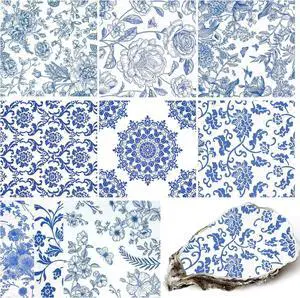 Decoupage Napkins Assorted Floral 27 Pack 9 Styles for DIY Crafting Birthday Party Decorative Decoupage Napkins Cocktail Paper Each Unfolded 13 Inch (Blue Floral) Decoupage Napkins Assorted Floral 27 Pack 9 Styles for DIY Crafting Birthday Party Decorative Decoupage Napkins Cocktail Paper Each Unfolded 13 Inch (Blue Floral)