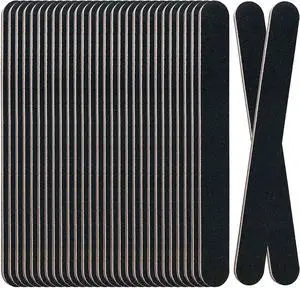 30 Pack Professional Emery Boards - 100/180 Grit Nail File Pack for Acrylic and Natural Nails, Black 30 Pack Professional Emery Boards - 100/180 Grit Nail File Pack for Acrylic and Natural Nails, Black