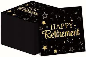 50 Pack Retirement Paper Napkins Retirement Party Decorations Happy Farewell Celebration Graduations Supplies We Will Miss You Napkins for Retired Decor Favors Black Gold Teacher 50 Pack Retirement Paper Napkins Retirement Party Decorations Happy Farewell Celebration Graduations Supplies We Will Miss You Napkins for Retired Decor Favors Black Gold Teacher