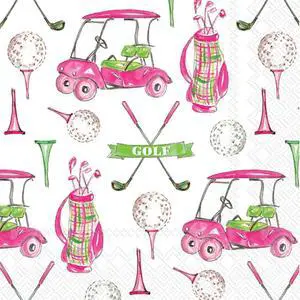 IHR Ideal Home Range Cocktail Napkins Rosanne Beck Disposable 3-Ply Paper Party Napkin Pack, 5" x 5", Girly Golf, 20-Count IHR Ideal Home Range Cocktail Napkins Rosanne Beck Disposable 3-Ply Paper Party Napkin Pack, 5" x 5", Girly Golf, 20-Count