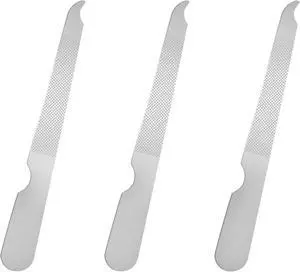 BlingKingdom 3 PCS Stainless Steel Nail Files, Metal Double-Sided Design | Easy to Clean, Small and Lightweight, for Home, Nail Salons, Beauty Parlors, Men and Women (Silver) BlingKingdom 3 PCS Stainless Steel Nail Files, Metal Double-Sided Design | Easy to Clean, Small and Lightweight, for Home, Nail Salons, Beauty Parlors, Men and Women (Silver)