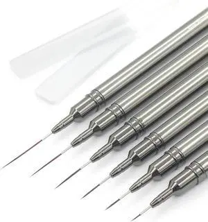 MYR 6Pcs Metal Nail Art Brushes & 2pcs Nano Nail Files for Nail Art Designs | Nail Art Pens, Nail Art Liner Brushes, Acrylic Nail Brushes, Nail Brushes for Nail Art, Nail Design Tools, Nail Brush Set MYR 6Pcs Metal Nail Art Brushes & 2pcs Nano Nail Files for Nail Art Designs | Nail Art Pens, Nail Art Liner Brushes, Acrylic Nail Brushes, Nail Brushes for Nail Art, Nail Design Tools, Nail Brush Set