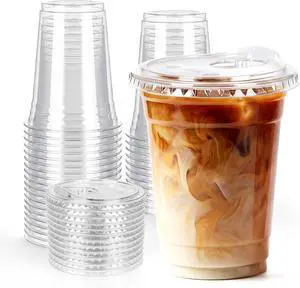 25 Pack 16oz Clear Plastic Cups with Sip Lids | Disposable Iced Coffee Cups,BPA Free,Food Safe Sturdy Cups for Iced Coffee,Smoothies Party Cold Drinks 25 Pack 16oz Clear Plastic Cups with Sip Lids | Disposable Iced Coffee Cups,BPA Free,Food Safe Sturdy Cups for Iced Coffee,Smoothies Party Cold Drinks