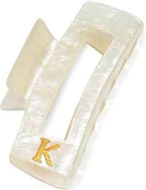 ACECHA 3.9" Gold Initial Claw Clip for Women Thick Hair, Strong Hold | square acrylic clip, lightweight & sparkly gift for momdaughter, sister, friend, ideal for daily wear wedding party, letter K ACECHA 3.9" Gold Initial Claw Clip for Women Thick Hair, Strong Hold | square acrylic clip, lightweight & sparkly gift for momdaughter, sister, friend, ideal for daily wear wedding party, letter K