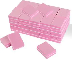 Mini Nail Buffer Block: 45 Pack 100/180 Grit Sponge Files Pink | Acrylic, Gel and Natural Nails, Shape, Smooth and Prep Surfaces for Home, Salon and Travel Manicures Mini Nail Buffer Block: 45 Pack 100/180 Grit Sponge Files Pink | Acrylic, Gel and Natural Nails, Shape, Smooth and Prep Surfaces for Home, Salon and Travel Manicures