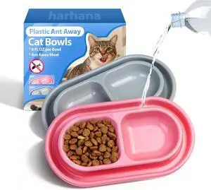 Ant Away Outdoor Cat Bowl, Double Pet Bowl with Water Moat, Spill-Proof Design, Food & Water Feeder for Outdoor Cats Ants Away, Easy Clean, Lightweight Plastic(Small, 2 Packs) Ant Away Outdoor Cat Bowl, Double Pet Bowl with Water Moat, Spill-Proof Design, Food & Water Feeder for Outdoor Cats Ants Away, Easy Clean, Lightweight Plastic(Small, 2 Packs)