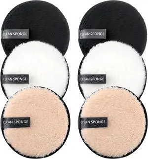 BlingKingdom 6 PCS Reusable Makeup Remover Pads, Facial Cleansing Cloths | Washable, Double-Sided Round Make Up Remover Pads for All Skin Types - 3 Colors BlingKingdom 6 PCS Reusable Makeup Remover Pads, Facial Cleansing Cloths | Washable, Double-Sided Round Make Up Remover Pads for All Skin Types - 3 Colors