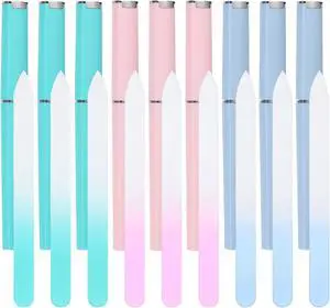 TBestmax 9 Pack Glass Nail File with Case for Natural Nail | Crystal File for Natural Nails with Protective Case, Gift for Women Girls - Green Pink Blue TBestmax 9 Pack Glass Nail File with Case for Natural Nail | Crystal File for Natural Nails with Protective Case, Gift for Women Girls - Green Pink Blue