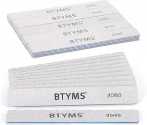 10 Count 80/80 Grit Rectangle Nail Files for Acrylic Nails, Reusable Buffering Files Double Sided Emery Boards for Nails 10 Count 80/80 Grit Rectangle Nail Files for Acrylic Nails, Reusable Buffering Files Double Sided Emery Boards for Nails