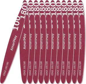 Nail File Combo, 12 Pcs 100/180 Edge Nail Files, Double Sided Washable Emery Boards, Professional Manicure Tools for Acrylic Gel Natural Nails, Salon Bulk Nail Care Set Nail File Combo, 12 Pcs 100/180 Edge Nail Files, Double Sided Washable Emery Boards, Professional Manicure Tools for Acrylic Gel Natural Nails, Salon Bulk Nail Care Set