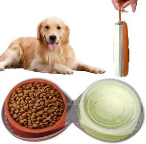 Coldcool Collapsible Dog Bowls, Pet Food and Water Bowl with Carabiner. | 2-in-1 Silicone Pet Food and Water Bowl, Portable Double Compartment Dish for Travel, Camping, Hiking Puppy Essentials Coldcool Collapsible Dog Bowls, Pet Food and Water Bowl with Carabiner. | 2-in-1 Silicone Pet Food and Water Bowl, Portable Double Compartment Dish for Travel, Camping, Hiking Puppy Essentials