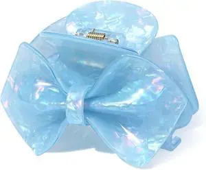 ACECHA Cute Bow Claw Clip - Sparkly Hair Claws for Women, Strong Hold | 3.1 inch medium clip, elegant acrylic bow, non-slip clip for thin & thick hair, ideal for wedding prom party daily use, blue ACECHA Cute Bow Claw Clip - Sparkly Hair Claws for Women, Strong Hold | 3.1 inch medium clip, elegant acrylic bow, non-slip clip for thin & thick hair, ideal for wedding prom party daily use, blue