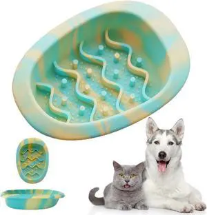 Colorful Slow Feeder Bowl for Large & Small Pets Silicone Easy to Clean Dog Food Bowl Slow Feed Dog & Cat Bowls for Interactive(Blue S) Colorful Slow Feeder Bowl for Large & Small Pets Silicone Easy to Clean Dog Food Bowl Slow Feed Dog & Cat Bowls for Interactive(Blue S)