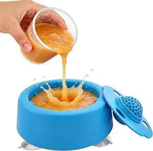 Slow Feeder Dog Bowls for Liquid Treats, Dog Licking Bowl with Rolling Ball, Entertained Ball Dog Lick Bowl, Promotes Hydration and Calm Licking, Large Capacity Dog Lick Bowl for All Breeds Slow Feeder Dog Bowls for Liquid Treats, Dog Licking Bowl with Rolling Ball, Entertained Ball Dog Lick Bowl, Promotes Hydration and Calm Licking, Large Capacity Dog Lick Bowl for All Breeds