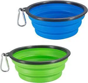 Comsun 2-Pack Extra Large Size Collapsible Dog Bowl, Foldable Bowls for Dog | Expandable Cup Dish for Pet Cat Food Water Feeding Portable Travel Bowl Blue and Green Comsun 2-Pack Extra Large Size Collapsible Dog Bowl, Foldable Bowls for Dog | Expandable Cup Dish for Pet Cat Food Water Feeding Portable Travel Bowl Blue and Green