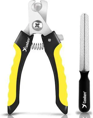 Candure Dog Nail Clippers for Pet Grooming - Professional Cat Nail Trimmers Suitable for Small to Medium Breeds with a Safety Guard & Nail File | Pet Nail Clipper Candure Dog Nail Clippers for Pet Grooming - Professional Cat Nail Trimmers Suitable for Small to Medium Breeds with a Safety Guard & Nail File | Pet Nail Clipper