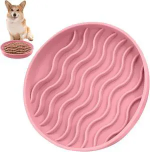 Fhiny Slow Feeder Dog Bowl, Silicone Dog Puzzle Bowl Slow Feeder Puppy Bowls Slow Eating Modern Lick Mat Design Dishwasher Microwave Fit for Fast Eaters, All Small Medium Dogs Puppy Doggy (Pink) Fhiny Slow Feeder Dog Bowl, Silicone Dog Puzzle Bowl Slow Feeder Puppy Bowls Slow Eating Modern Lick Mat Design Dishwasher Microwave Fit for Fast Eaters, All Small Medium Dogs Puppy Doggy (Pink)