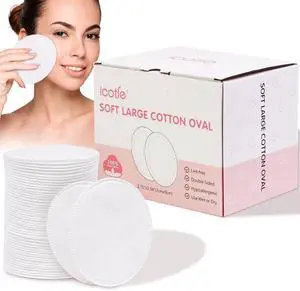Oval Cotton Pads (100 Count) Ultra-Soft Cotton Ovals 100% Cotton Spunlace Purely Physical Technology, Large Makeup Remover Pads Facial Cotton Pads for Makeup Removal, Cleansing, Toner Application Oval Cotton Pads (100 Count) Ultra-Soft Cotton Ovals 100% Cotton Spunlace Purely Physical Technology, Large Makeup Remover Pads Facial Cotton Pads for Makeup Removal, Cleansing, Toner Application
