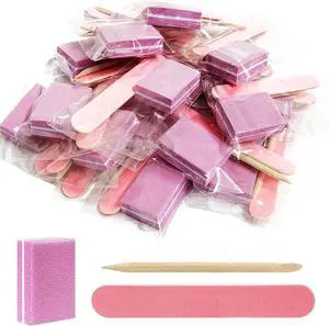 Lokyango Disposable Manicure Tool Kit (Pink, Count, 20, 80/100 Grit) | Individually Package, Mini Nail Buffer, Nail File, Wood Stick, Press on Nail Tool Kit Nail Packaging Kit for Salon Home Lokyango Disposable Manicure Tool Kit (Pink, Count, 20, 80/100 Grit) | Individually Package, Mini Nail Buffer, Nail File, Wood Stick, Press on Nail Tool Kit Nail Packaging Kit for Salon Home