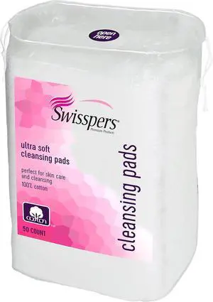 Swisspers Premium Facial Cleansing Pad, 100% Cotton, Ultra Soft, Extra Large, 50 Pads per Re-closable Bag Swisspers Premium Facial Cleansing Pad, 100% Cotton, Ultra Soft, Extra Large, 50 Pads per Re-closable Bag