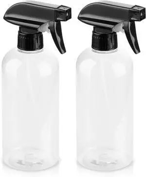 Bynccea Plastic Spray Bottles 2 Pack Clear Empty Spray Bottle 16oz 500ml Squirt Bottle Sprayer for Hair, Cleaning, Plants Bynccea Plastic Spray Bottles 2 Pack Clear Empty Spray Bottle 16oz 500ml Squirt Bottle Sprayer for Hair, Cleaning, Plants