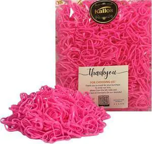 500 Pack Pink Rubber Bands for Hair 22mm Durable No-Damage Elastic Hair Ties for Babies Toddlers Kids & Adults Non-Slip Multi-Use Hair Accessories for Braids, Ponytails & Crafts by Kàllos 500 Pack Pink Rubber Bands for Hair 22mm Durable No-Damage Elastic Hair Ties for Babies Toddlers Kids & Adults Non-Slip Multi-Use Hair Accessories for Braids, Ponytails & Crafts by Kàllos