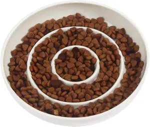 SLSON Cat Slow Feeder Bowl,Ceramic Slow Feed Cat Bowls Heavy and Shallow Wisker Stress-Free Pets Dish for Kittens Small Pets Wet Food,White SLSON Cat Slow Feeder Bowl,Ceramic Slow Feed Cat Bowls Heavy and Shallow Wisker Stress-Free Pets Dish for Kittens Small Pets Wet Food,White