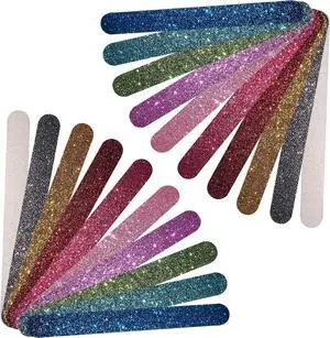 P2P Nails Glitter Colorful Nail File Strips - Manicure and Pedicure Nail Buffers - Double Sided Filers for Shaping and Smoothing Toenails and Fingernails (Regular, 20) P2P Nails Glitter Colorful Nail File Strips - Manicure and Pedicure Nail Buffers - Double Sided Filers for Shaping and Smoothing Toenails and Fingernails (Regular, 20)