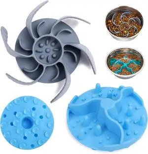 Ondware 2 Pack Dog Bowl Slow Feeder Inserts Cuttable Silicone, 4.7-7 in | Strong Suction Base for Wet or Dry Food, Fits Ceramic Glass Stainless Bowls, DIY Slow Feeder Dog Bowls, Dishwasher Safe Ondware 2 Pack Dog Bowl Slow Feeder Inserts Cuttable Silicone, 4.7-7 in | Strong Suction Base for Wet or Dry Food, Fits Ceramic Glass Stainless Bowls, DIY Slow Feeder Dog Bowls, Dishwasher Safe