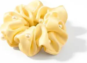 Vivedge|Satin Scrunchies for Woman| Korean Valentines Scrunchies Satin Hair ties with pearl soft fabric Anti-static Silky Scrunchies Satin Hair Ties Protect hair|For all Hair Types (Golden Marigold) Vivedge|Satin Scrunchies for Woman| Korean Valentines Scrunchies Satin Hair ties with pearl soft fabric Anti-static Silky Scrunchies Satin Hair Ties Protect hair|For all Hair Types (Golden Marigold)