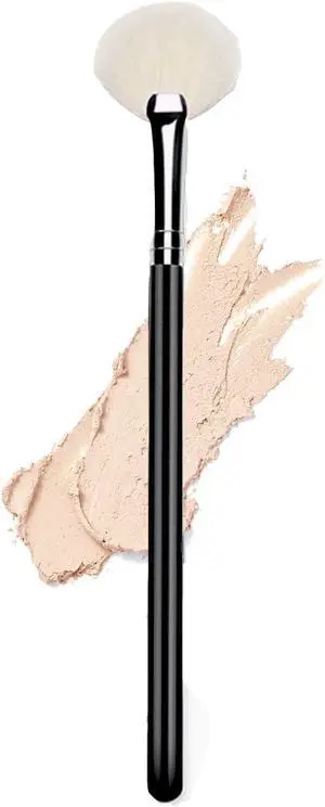 Highlighter Brush Fan Brush for Face Highlighting, Buffing and Blending With Powder Cream, Blusher Highlighter Applicator Makeup Tool Highlighter Brush Fan Brush for Face Highlighting, Buffing and Blending With Powder Cream, Blusher Highlighter Applicator Makeup Tool
