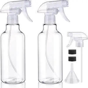 Plastic Spray Bottles, 16.9oz/500ml, 2 PackClear | Empty Spray Bottle, Heavy Duty Spraying Bottles, Mist/Stream, For Cleaning Solutions, Essential Oils, Hair Plastic Spray Bottles, 16.9oz/500ml, 2 PackClear | Empty Spray Bottle, Heavy Duty Spraying Bottles, Mist/Stream, For Cleaning Solutions, Essential Oils, Hair