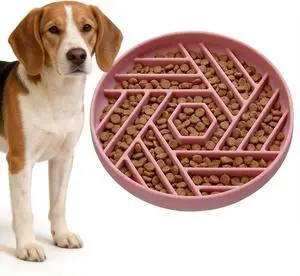 Silicone Slow Feeder Dog Bowl with Suction Base, Anti Choking Pet Bowl | for Small and Medium Dogs & Cats, Maze Design Non-Slip Food Grade Slow Eating Bowl to Prevent Bloating Silicone Slow Feeder Dog Bowl with Suction Base, Anti Choking Pet Bowl | for Small and Medium Dogs & Cats, Maze Design Non-Slip Food Grade Slow Eating Bowl to Prevent Bloating