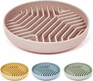 Silicone Slow Feeder Dog Bowls, Puzzle Design with Suction Cups (Pink) | Ideal for Large & Small Pets, anti-choking structure, non-slip, dishwasher microwave safe, relieves pet boredom and anxiety Silicone Slow Feeder Dog Bowls, Puzzle Design with Suction Cups (Pink) | Ideal for Large & Small Pets, anti-choking structure, non-slip, dishwasher microwave safe, relieves pet boredom and anxiety