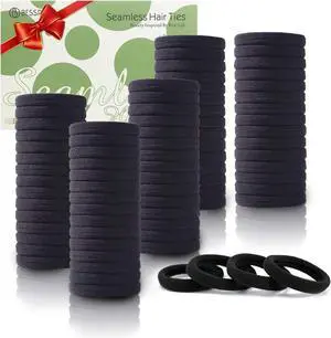 Bessrung 100PCS Black Seamless Elastic Hair Ties No Damage for Women Girls | Soft Stretchy Hair Bands, Ouchless No Crease Ponytail Holders for Thick & Thin Hair, Hair Accessories for Everyday Use Bessrung 100PCS Black Seamless Elastic Hair Ties No Damage for Women Girls | Soft Stretchy Hair Bands, Ouchless No Crease Ponytail Holders for Thick & Thin Hair, Hair Accessories for Everyday Use